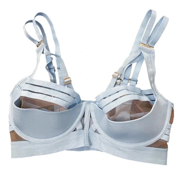 Honey Birdette Linda C Light Blue Mesh Bra Size 32G Bondage - Picture 7 of 9